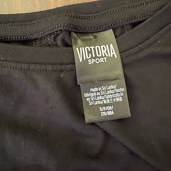 Victoria Sport Black Tank Top with Pink and Blue Accents - Picture 2 of 4